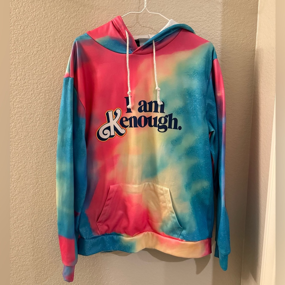 I am Kenough tie dye hoodie sweatshirt, size medium